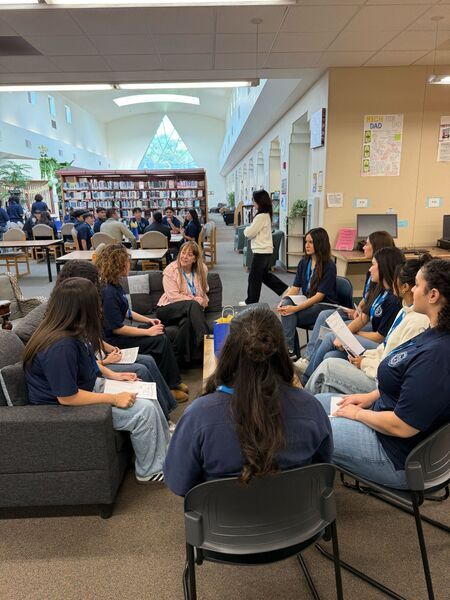 Students in mentorship circle discussion